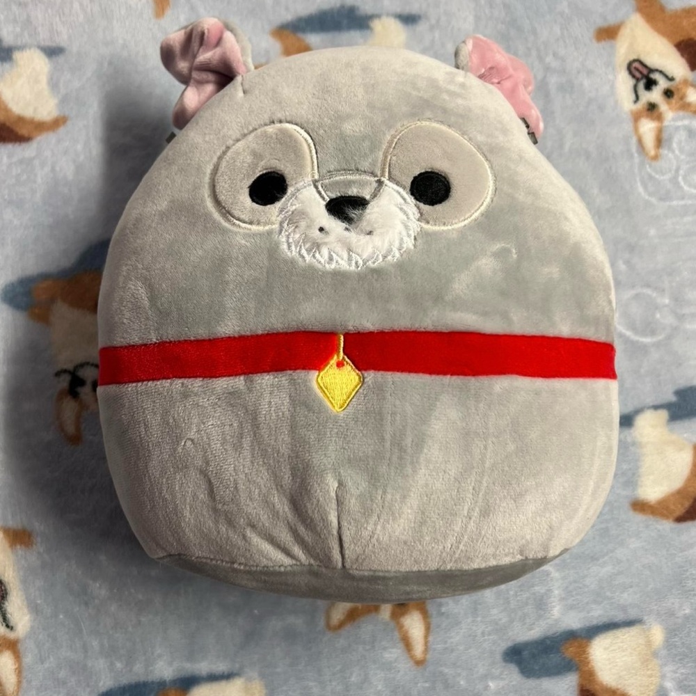 Gray Plush Dog Toy
